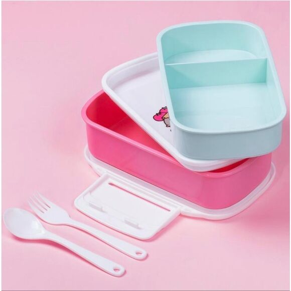 Pusheen Double Layer Bento Lunch Box & I Am Cat Book LOT - Picture 3 of 12